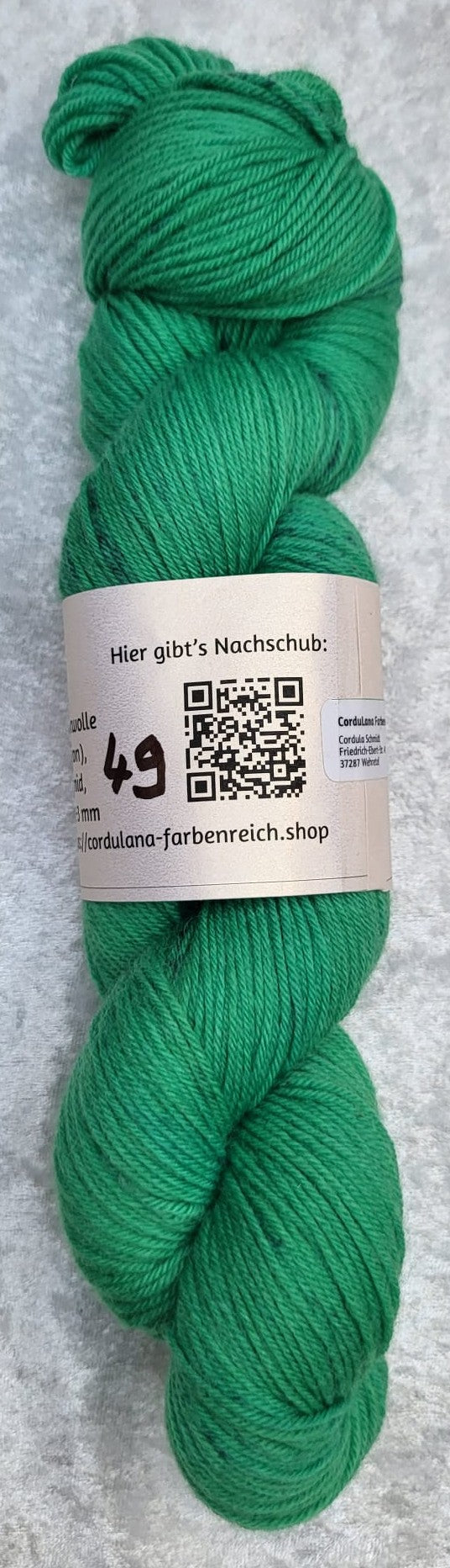 4-fach Sockenwolle: 75 % Schurwolle, 25 % Polyamid