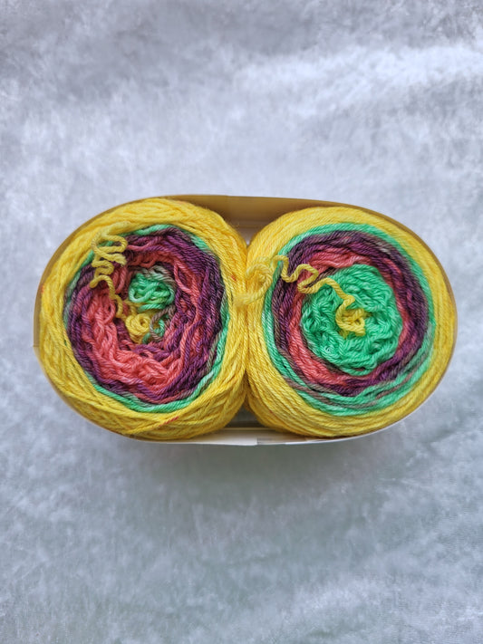 Sockenwolle 2 Gleiche, 75 % Wolle (Merino superwash), 25 % Polyamid (Nylon) 2x 50 g